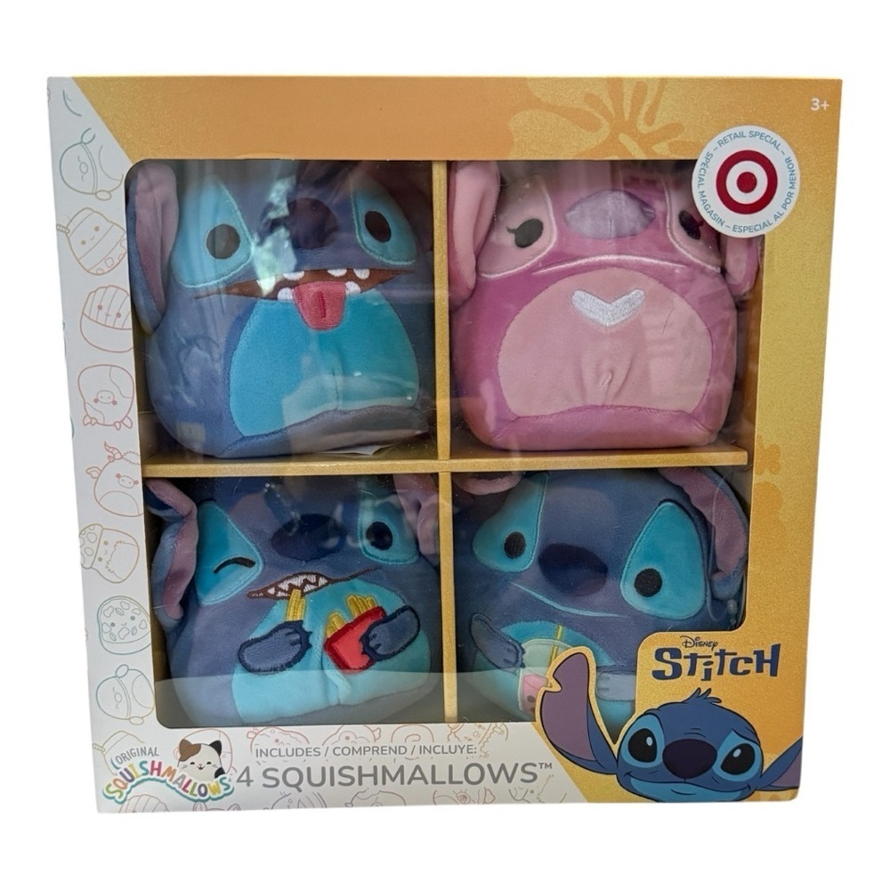 Disney Stitch Squishmallows 4-Pack Plush Set – Target Exclusive